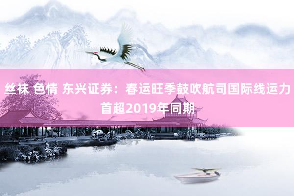 丝袜 色情 东兴证券：春运旺季鼓吹航司国际线运力首超2019年同期