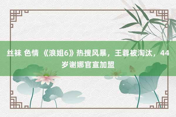丝袜 色情 《浪姐6》热搜风暴，王蓉被淘汰，44岁谢娜官宣加盟