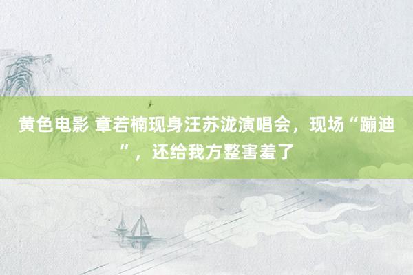 黄色电影 章若楠现身汪苏泷演唱会，现场“蹦迪”，还给我方整害羞了