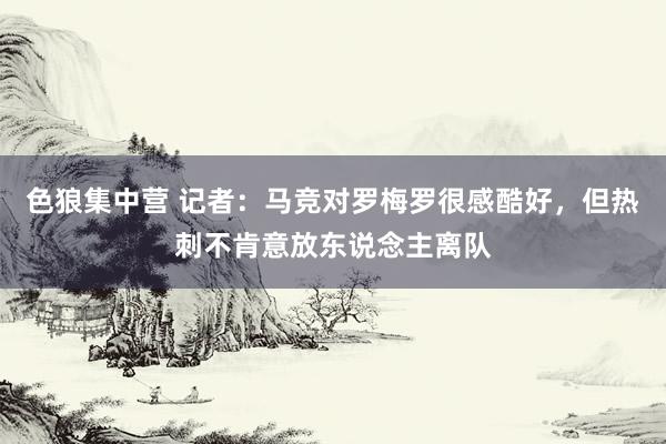色狼集中营 记者：马竞对罗梅罗很感酷好，但热刺不肯意放东说念主离队