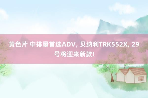 黄色片 中排量首选ADV， 贝纳利TRK552X， 29号将迎来新款!