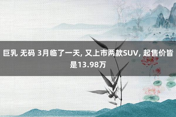 巨乳 无码 3月临了一天， 又上市两款SUV， 起售价皆是13.98万