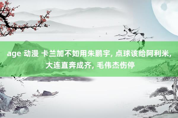 age 动漫 卡兰加不如用朱鹏宇， 点球该给阿利米， 大连直奔成齐， 毛伟杰伤停