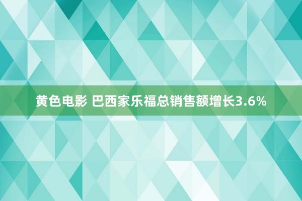 黄色电影 巴西家乐福总销售额增长3.6%