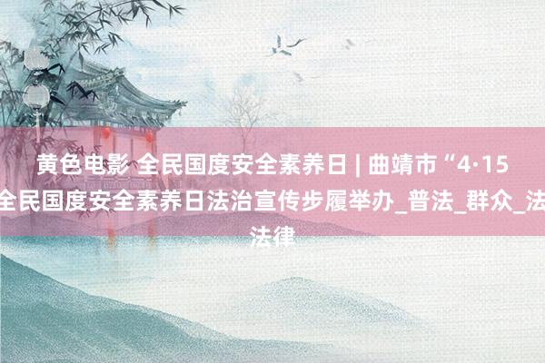 黄色电影 全民国度安全素养日 | 曲靖市“4·15”全民国度安全素养日法治宣传步履举办_普法_群众_法律