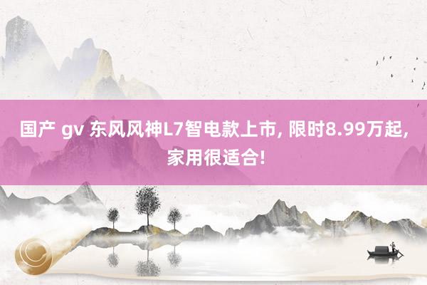 国产 gv 东风风神L7智电款上市， 限时8.99万起， 家用很适合!