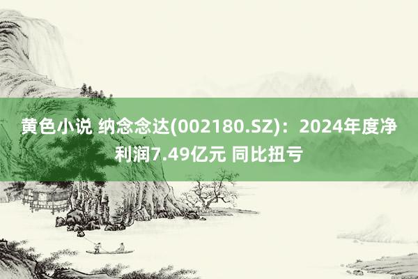 黄色小说 纳念念达(002180.SZ)：2024年度净利润7.49亿元 同比扭亏