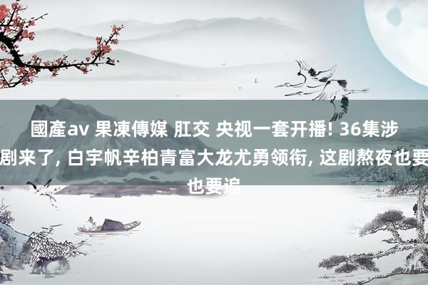 國產av 果凍傳媒 肛交 央视一套开播! 36集涉案剧来了， 白宇帆辛柏青富大龙尤勇领衔， 这剧熬夜也要追