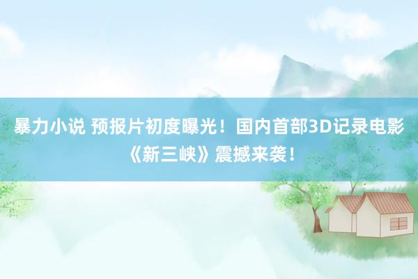 暴力小说 预报片初度曝光！国内首部3D记录电影《新三峡》震撼来袭！